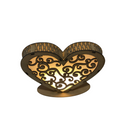 CANDEEIRO CORAÇÕES LUZ LED TOUCH