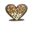 CANDEEIRO CORAÇÕES LUZ LED TOUCH