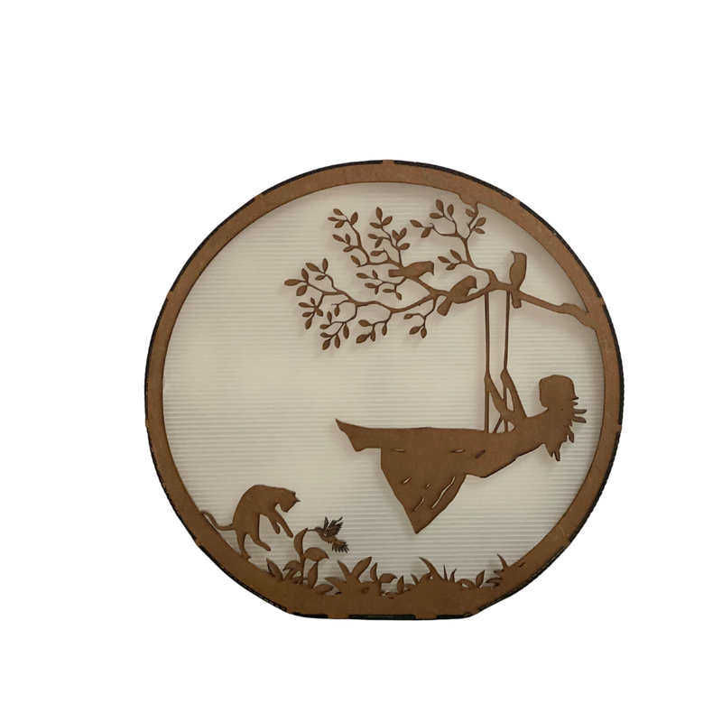 CANDEEIRO MENINA LUZ LED TOUCH