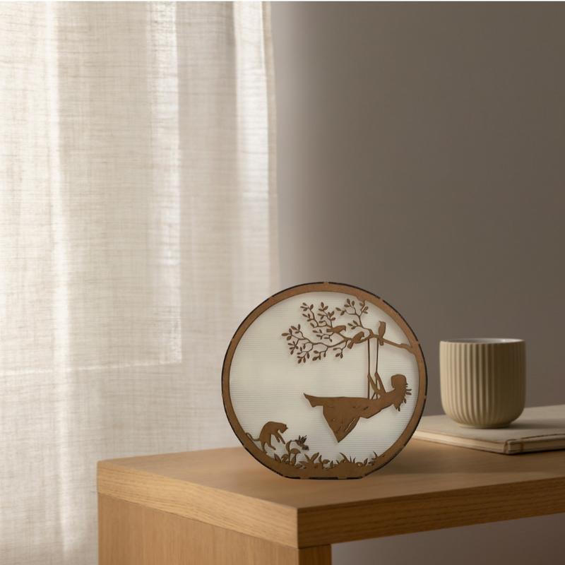 CANDEEIRO MENINA LUZ LED TOUCH