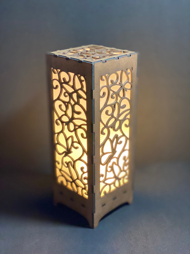 CANDEEIRO BORBOLETAS   LUZ LED TOUCH