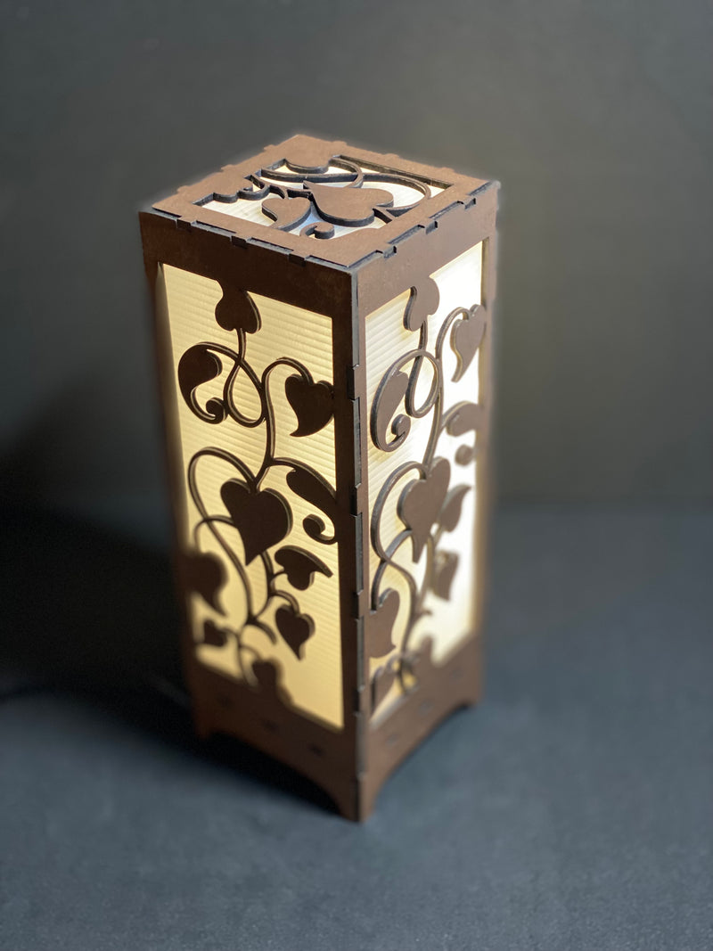 CANDEEIRO CORAÇÕES FLORES LUZ LED TOUCH