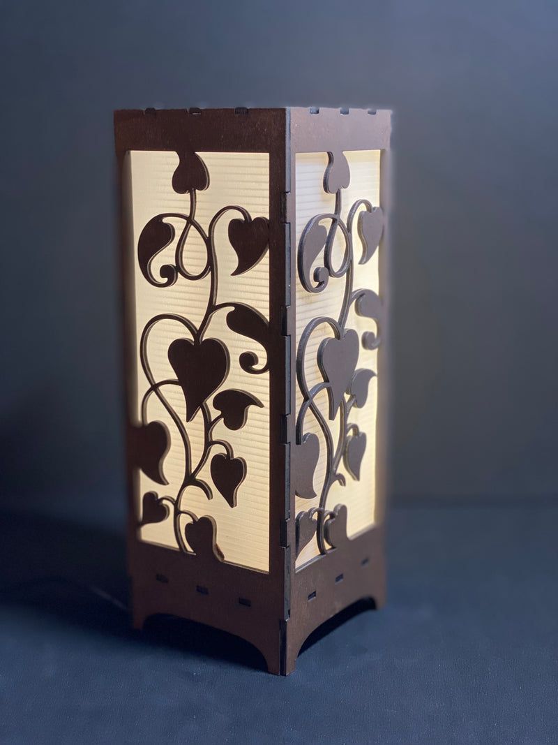 CANDEEIRO CORAÇÕES FLORES LUZ LED TOUCH