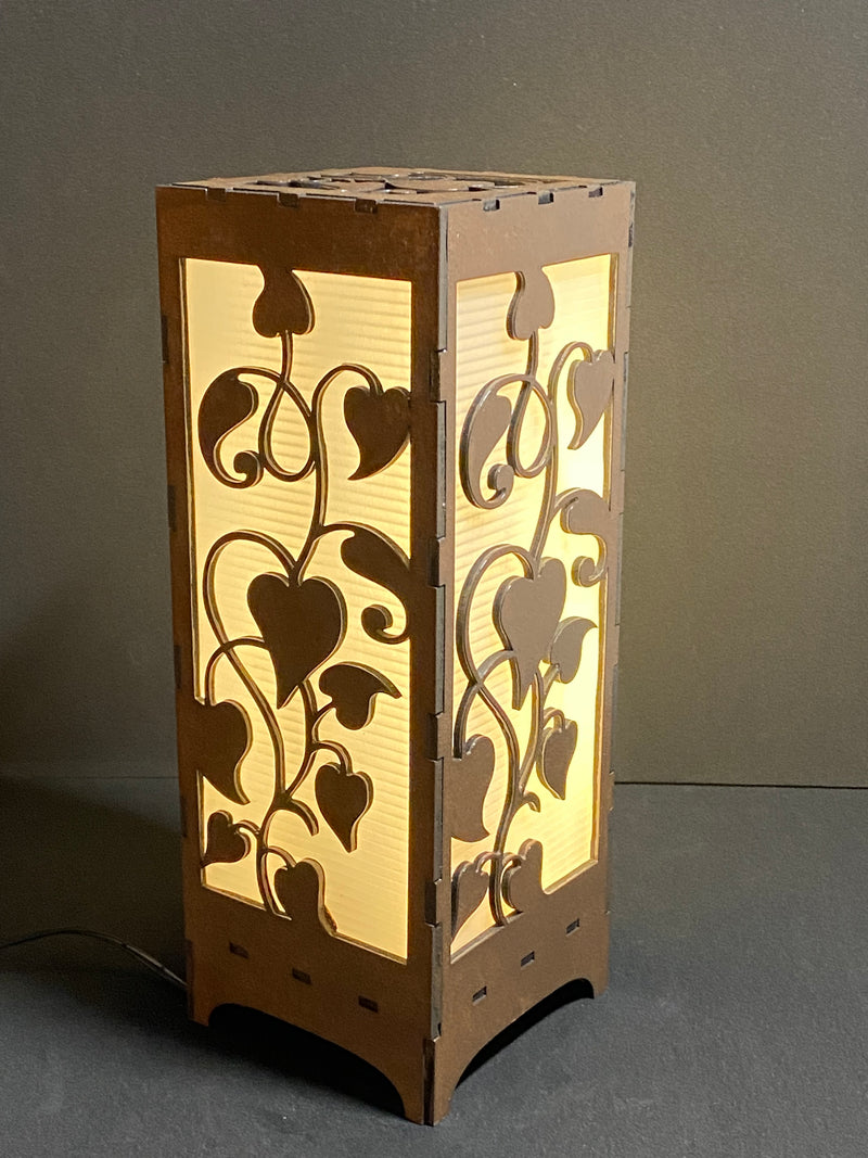 CANDEEIRO CORAÇÕES FLORES LUZ LED TOUCH