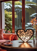 CANDEEIRO CORAÇÕES LUZ LED TOUCH