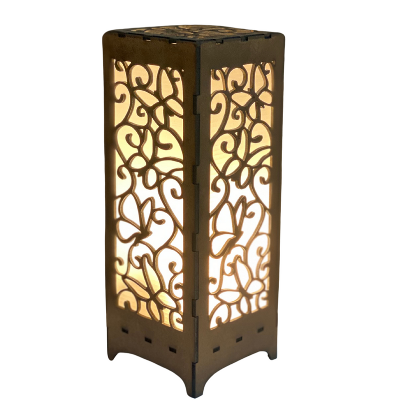 CANDEEIRO BORBOLETAS   LUZ LED TOUCH